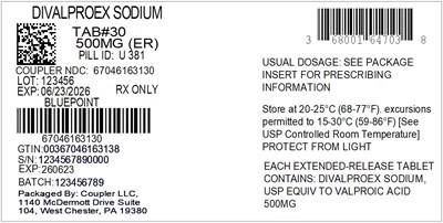 Label (68001 647 03 Divalproex Er 500mg 67046 1631 30)